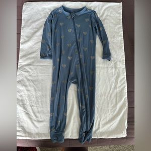 Kyte Baby Steel Heart Zipper Romper